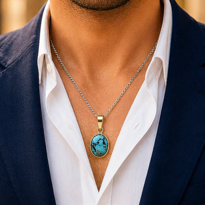 Natural Firoza (Turquoise) Pendant 6.10 Carat