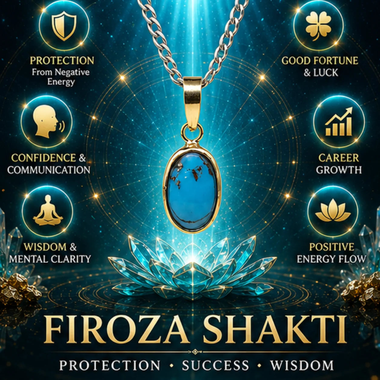 Natural Firoza (Turquoise) Pendant 4.20 Carat