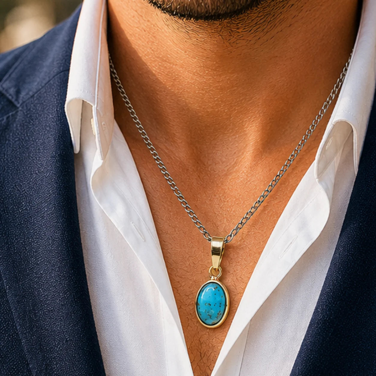 Natural Firoza (Turquoise) Pendant 2.60 Carat