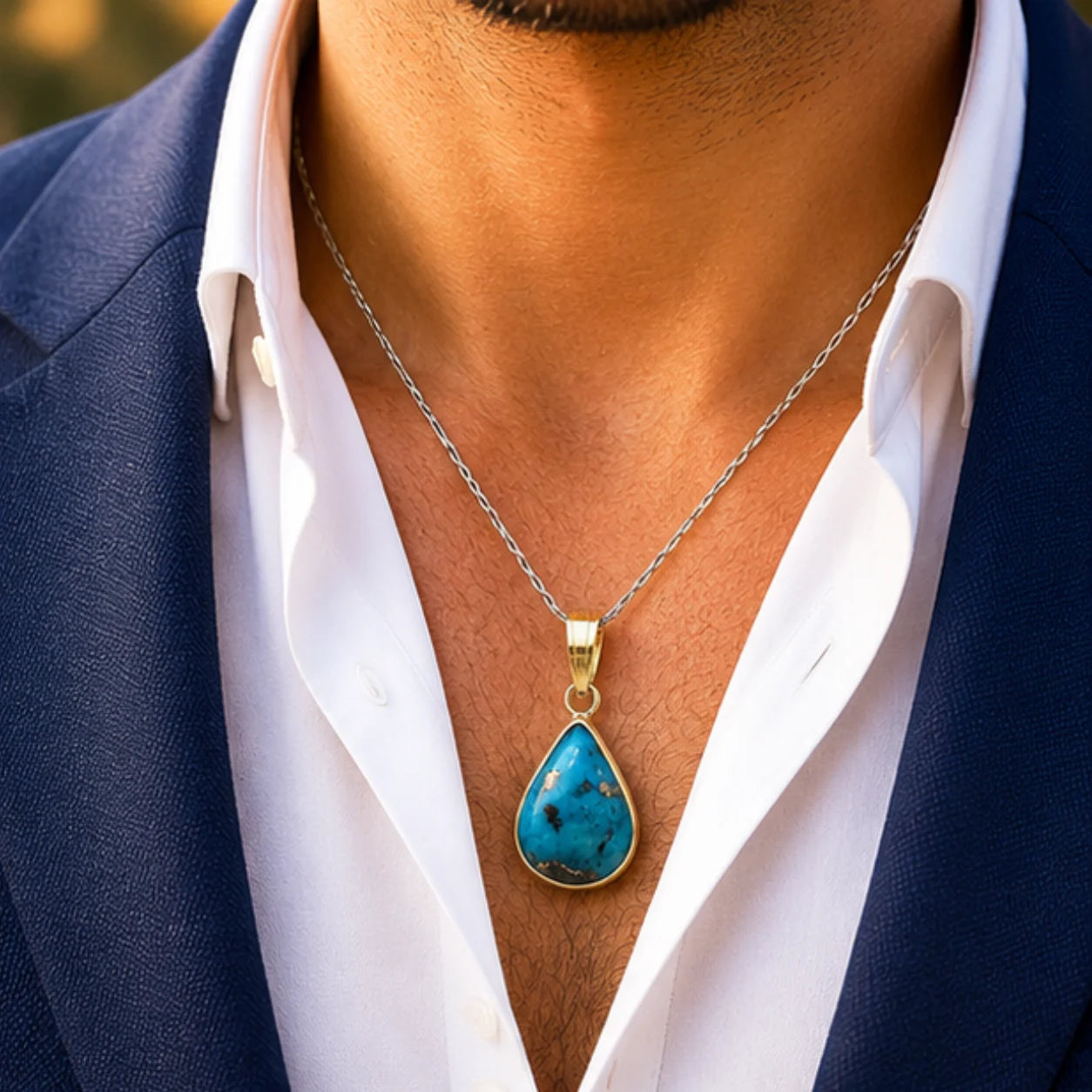 Natural Firoza (Turquoise) Pendant 10.40 Carat