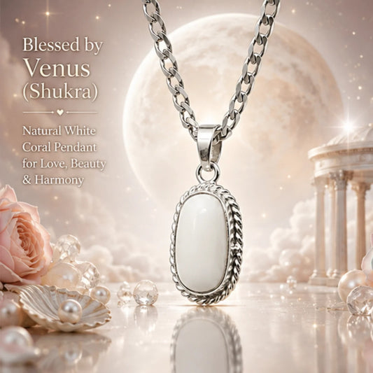Natural White Coral Pendant for Venus