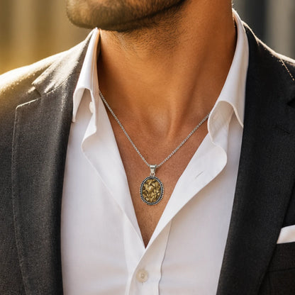 Natural Pyrite Pendant for Wealth & Prosperity