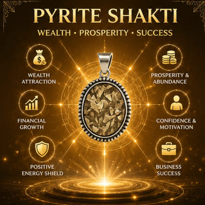 Natural Pyrite Pendant for Wealth & Prosperity