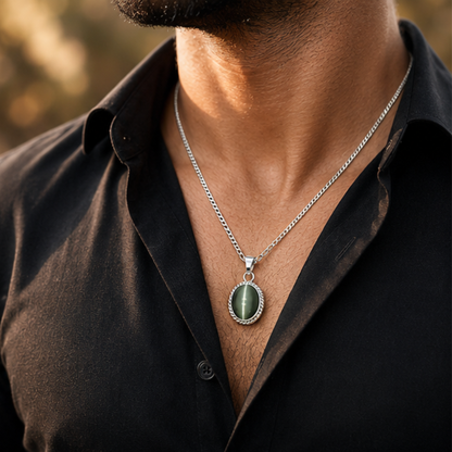Natural Cat’s Eye (Lehsuniya) Pendant for Ketu