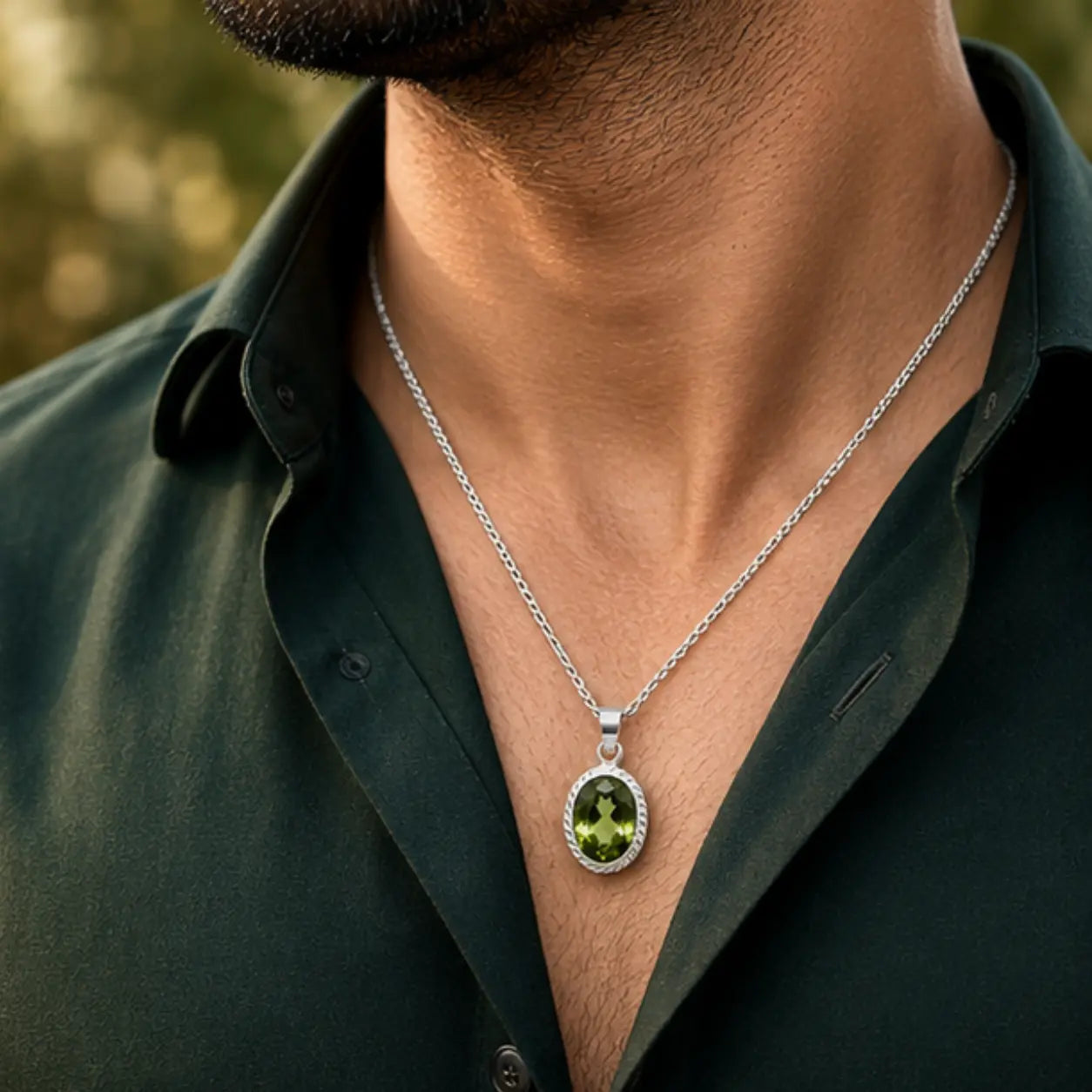 Natural Vesovianite Pendant for Budh (Mercury)