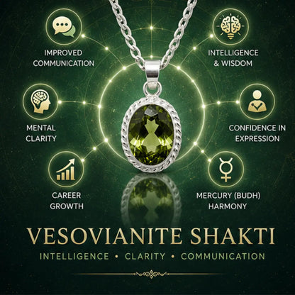 Natural Vesovianite Pendant for Budh (Mercury)