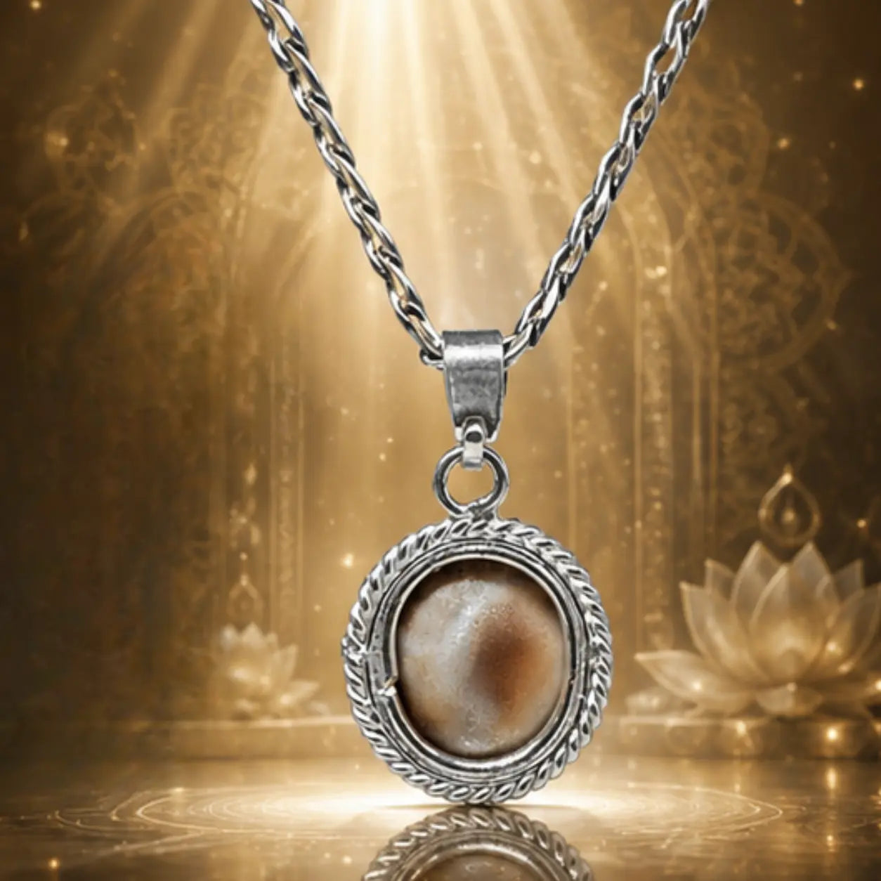 Natural Gomati Chakra Pendant for Wealth & Prosperity