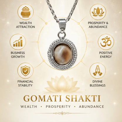 Natural Gomati Chakra Pendant for Wealth & Prosperity