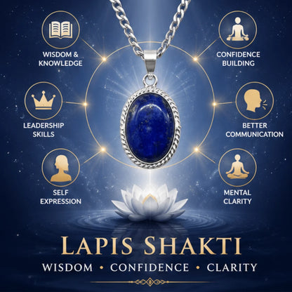 Natural Lapis Lazuli Pendant for Wisdom & Confidence