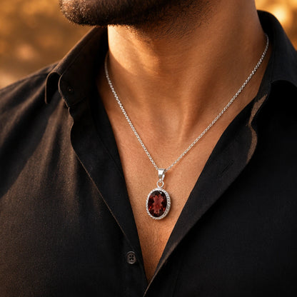 Natural Gomed Pendant for Rahu