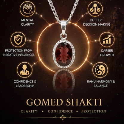 Natural Gomed Pendant for Rahu