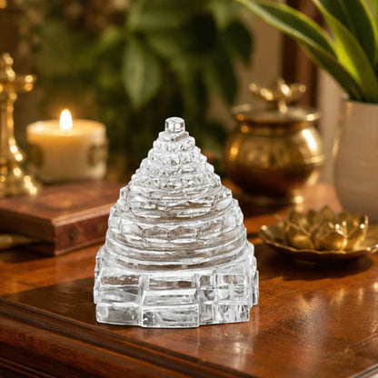 Natural Quartz Crystal Shri Yantra (100g) for Wealth & Prosperity