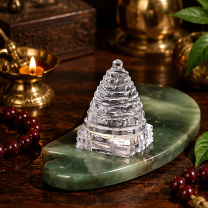 Natural Quartz Crystal Shri Yantra (20g) for Wealth & Prosperity