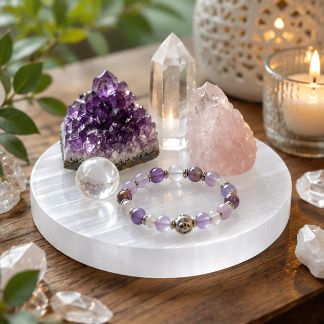 Natural Selenite Plate for Energy Cleansing & Charging Crystals