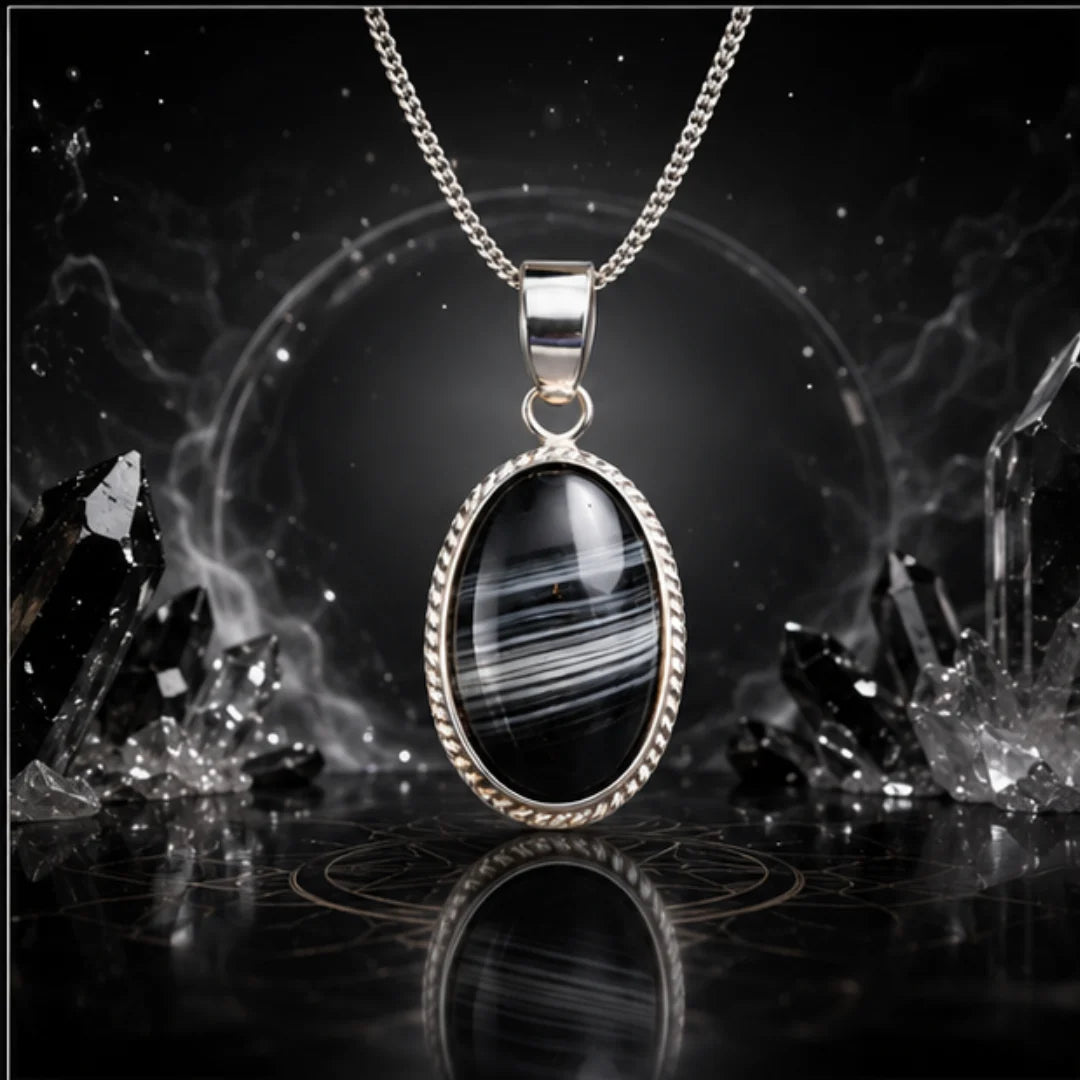 Natural Sulemani Hakik Pendant for Protection & Positivity