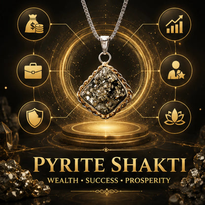 Lab Certified Natural Pyrite Pendant for Wealth & Success
