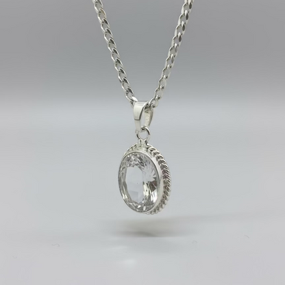 NATURAL WHITE SPHATIK PENDANT FOR VENUS