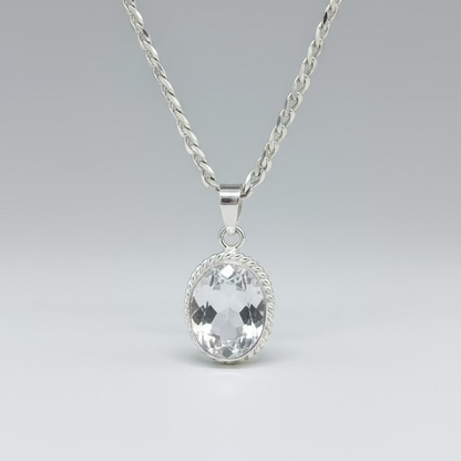 NATURAL WHITE SPHATIK PENDANT FOR VENUS