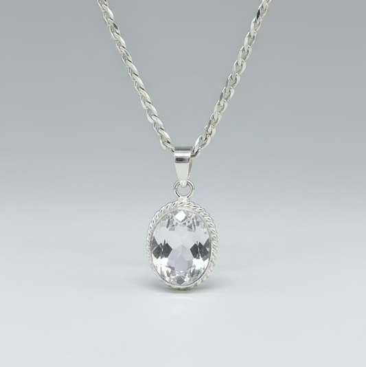 NATURAL WHITE SPHATIK PENDANT FOR VENUS