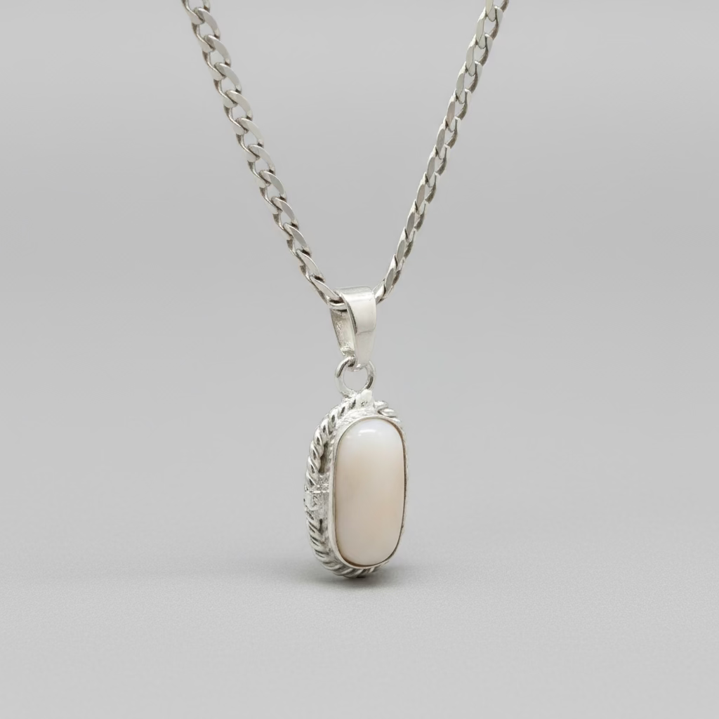 NATURAL WHITE CORAL PENDANT FOR VENUS