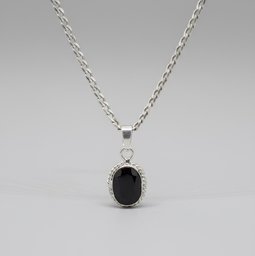 NATURAL GARNET PENDANT FOR RAHU AND SUN