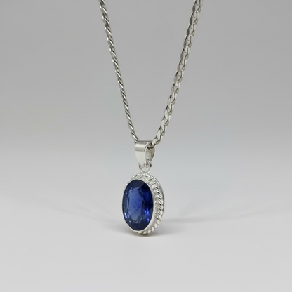 NATURAL BLUE SAPPHIRE (NEELAM) PENDANT FOR SHANI