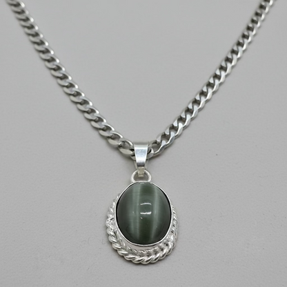 NATURAL CAT`S EYE PENDANT FOR KETU