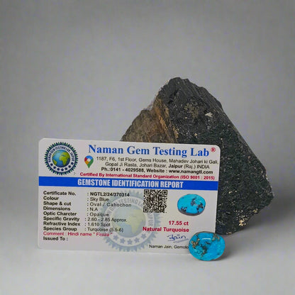 NATURAL IRANI FIROZA || 17.55 CARATE || LAB CERTIDIED