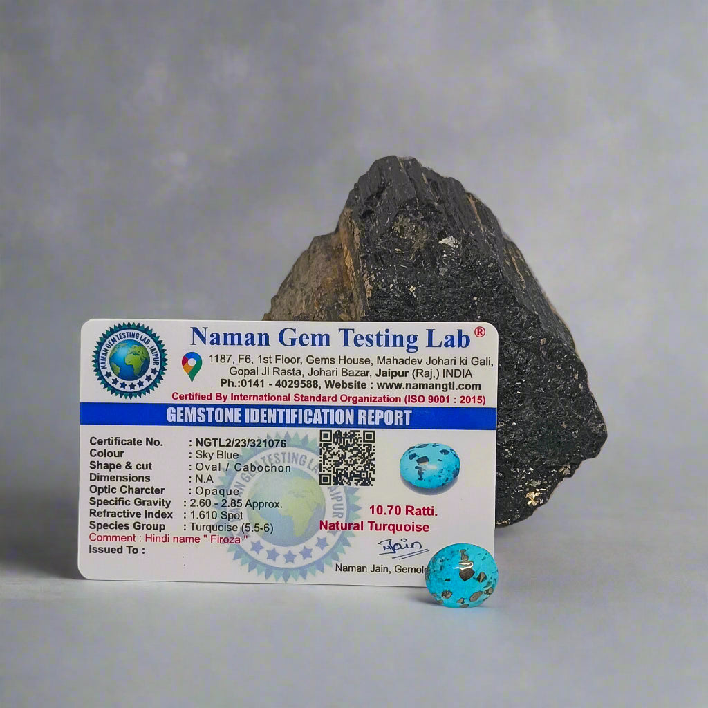 NATURAL IRANI FIROZA || 10.70 RATTI || LAB CERTIFIED