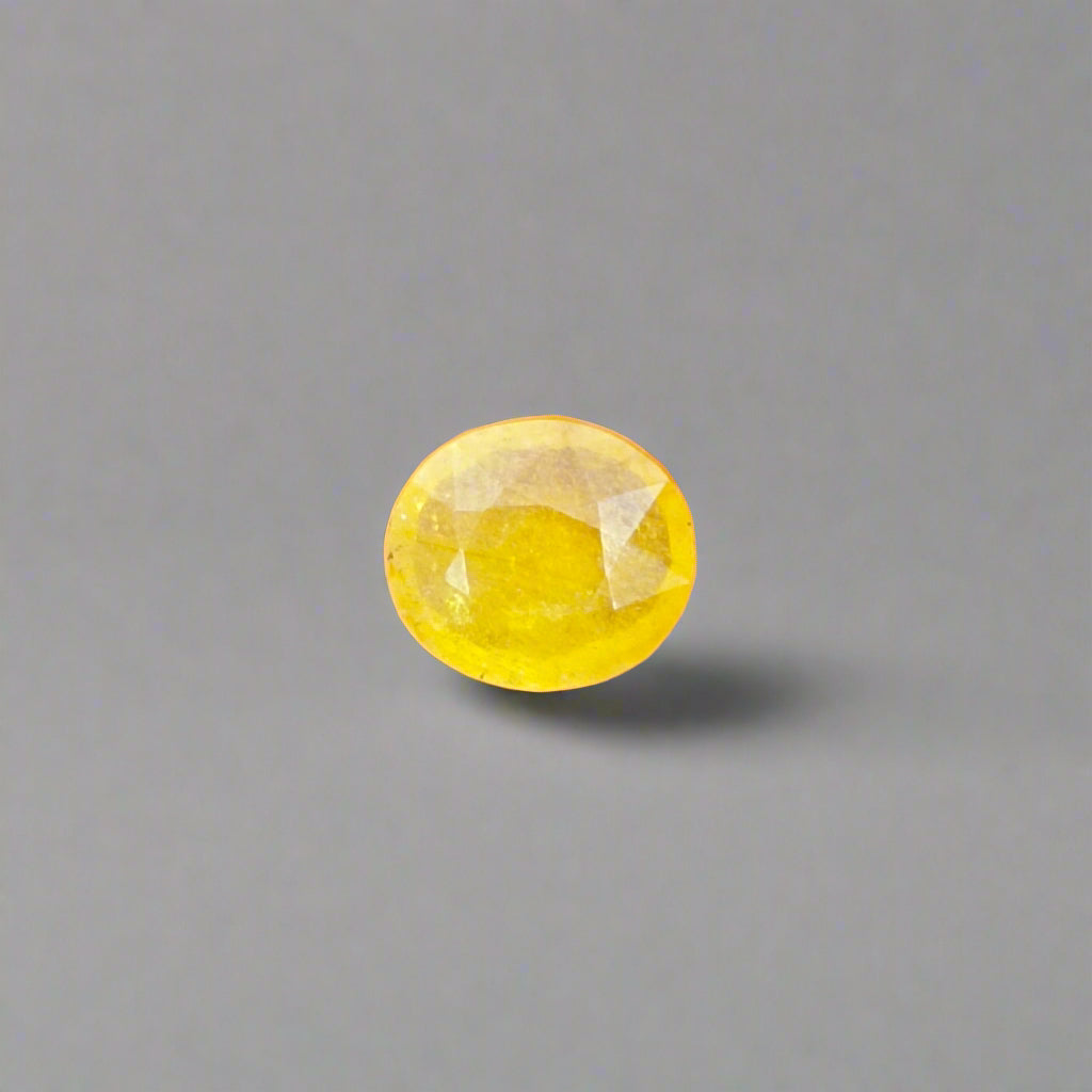 NATURAL YELLOW SAPPHIRE(PUKHRAJ) || 6.00 CARATE || LAB CERTIFIED