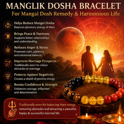 Manglik Dosha Bracelet for Mangal Dosh Remedy