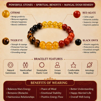 Manglik Dosha Bracelet for Mangal Dosh Remedy