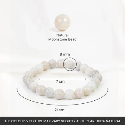 Moonstone Bracelet with FREE Raw Selenite Plate