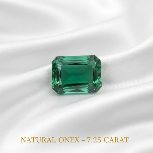 Lab Certified Natural Green Onyx Gemstone 7.25 CARAT for Protection & Strength