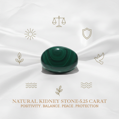 Lab Certified Natural Kidney Gemsttone 5.25 CARAT for Healing & Wellness