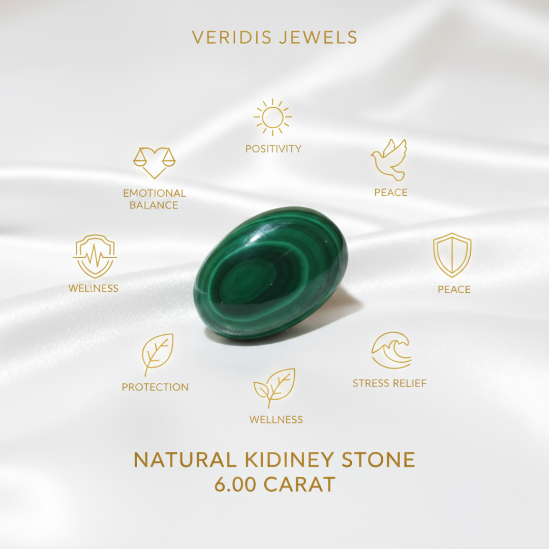 Lab Certified Natural Kidney Gemsttone 6.00 CARAT for Healing & Wellness