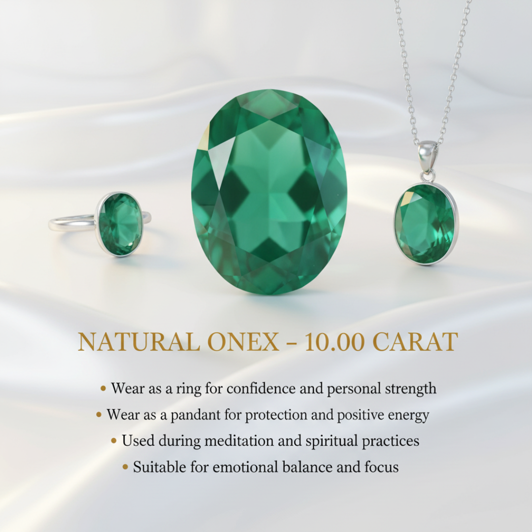 Lab Certified Natural Black Onyx Gemstone 10.00 CARAT for Protection & Strength