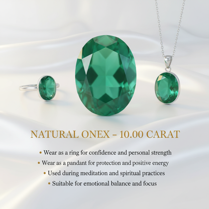 Lab Certified Natural Black Onyx Gemstone 10.00 CARAT for Protection & Strength