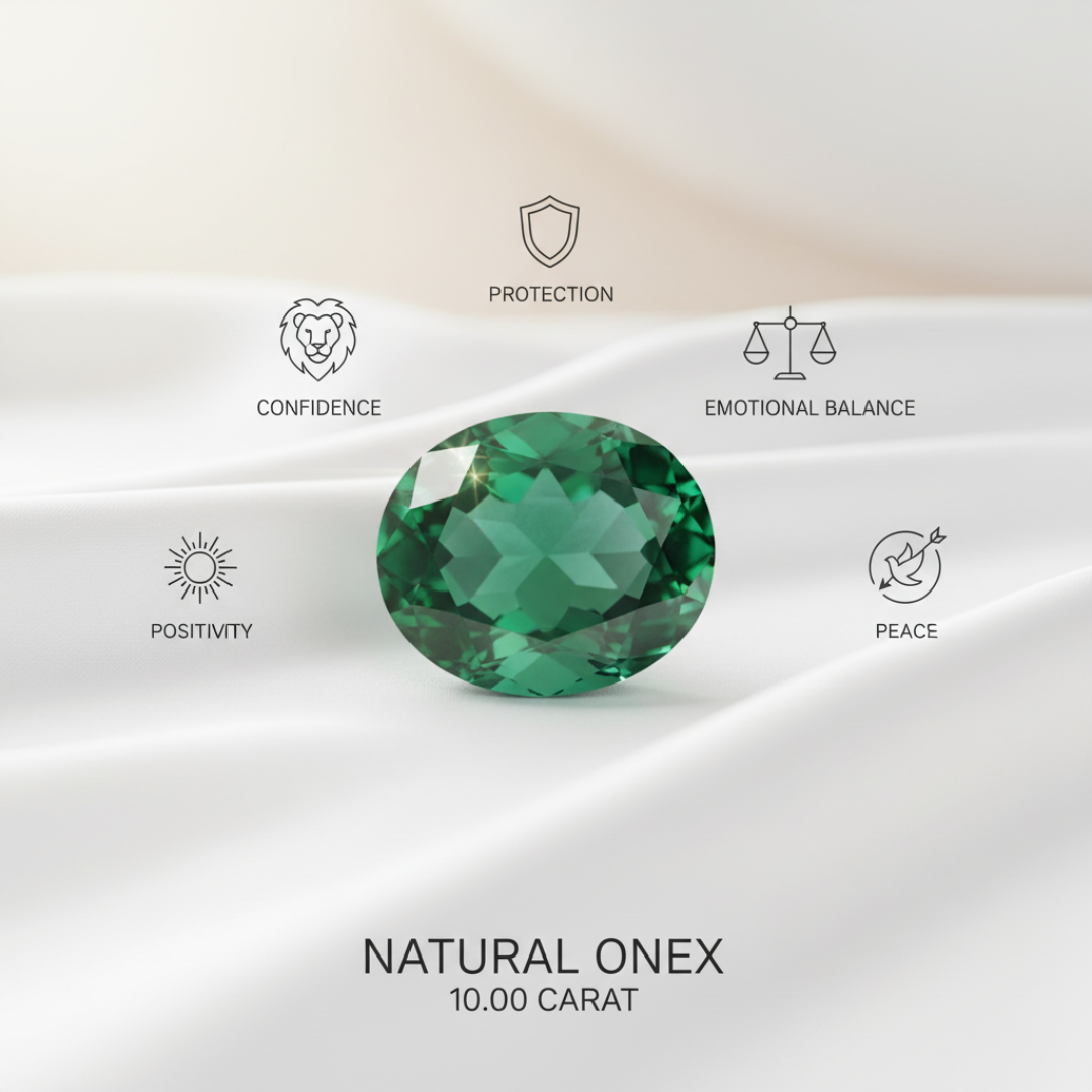 Lab Certified Natural Black Onyx Gemstone 10.00 CARAT for Protection & Strength