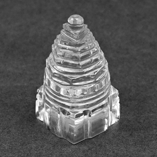 Crystal Shri Yantra of Natural Quartz( 80 gms.) || Gem Bhagya