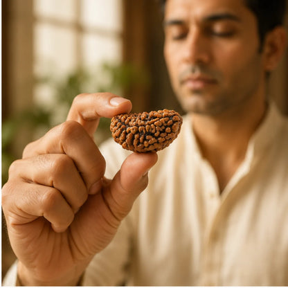 Natural 1 Mukhi Rudraksha (Kaju Shape) for Spiritual Growth & Success