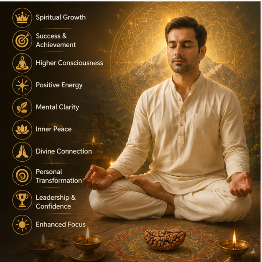 Natural 1 Mukhi Rudraksha (Kaju Shape) for Spiritual Growth & Success