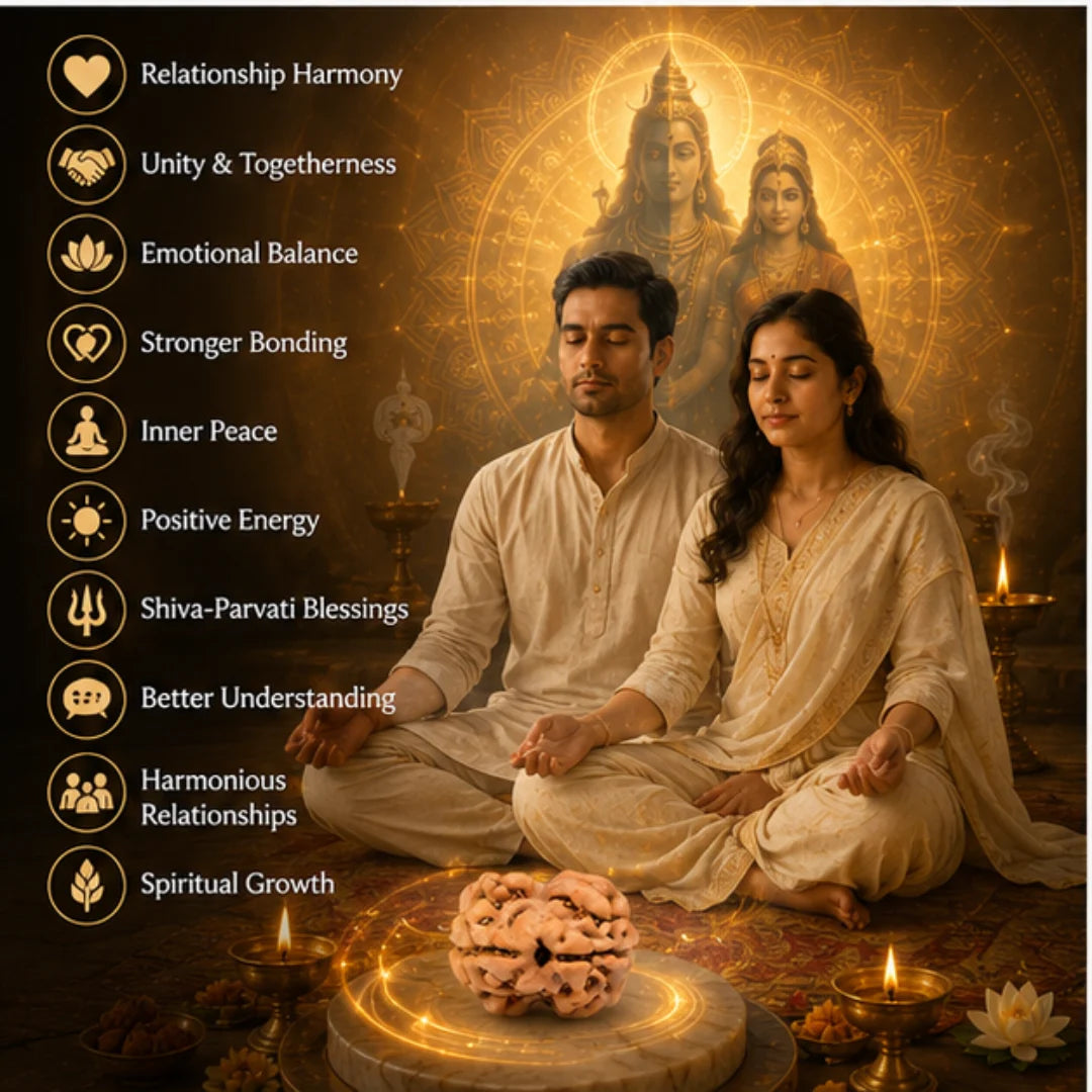 Natural 2 Mukhi Rudraksha for Relationship Harmony & Unity