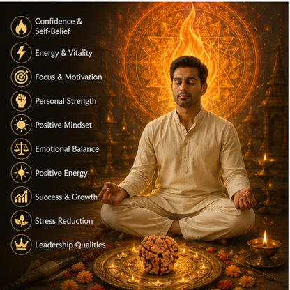 Natural 3 Mukhi Rudraksha for Confidence & Energy