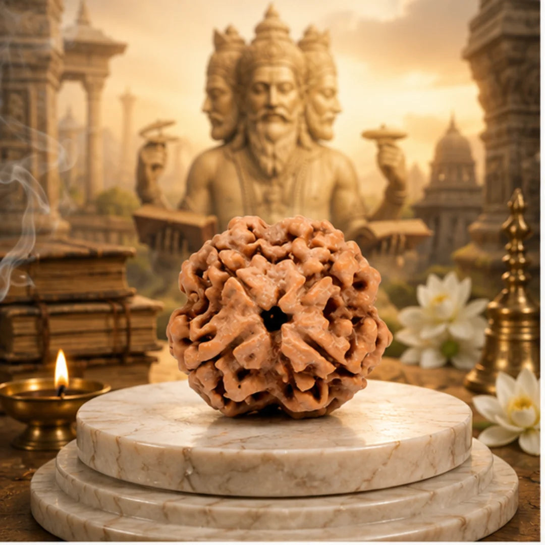 Natural 4 Mukhi Rudraksha for Knowledge & Intelligence