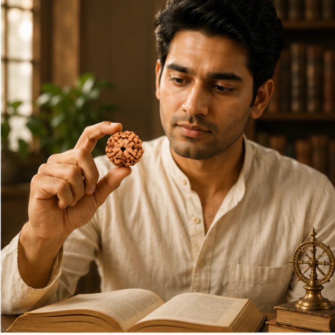 Natural 4 Mukhi Rudraksha for Knowledge & Intelligence