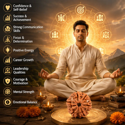 Natural 6 Mukhi Rudraksha for Confidence & Success