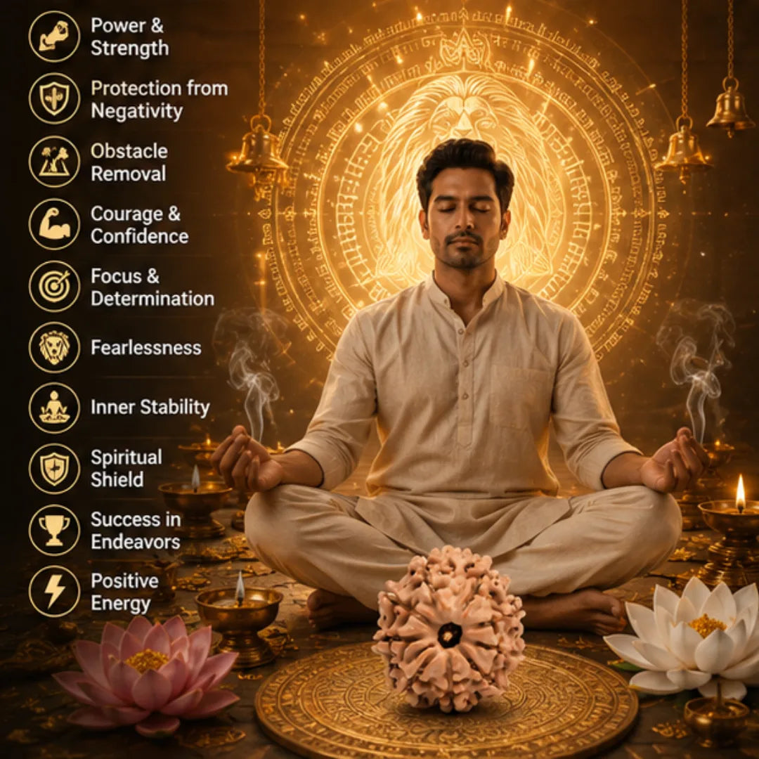 Natural 9 Mukhi Rudraksha (Nepali) for Power & Protection