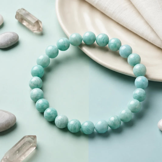 Natural Amazonite Bracelet (8mm) for Calmness & Emotional Balance