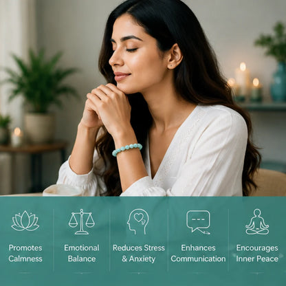 Natural Amazonite Bracelet (8mm) for Calmness & Emotional Balance